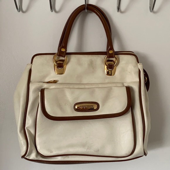 🌿 Brown Cream Italian Purse - Picture 1 of 3